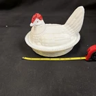 VTG Westmoreland Milk Glass Hen On A Nest Candy Dish