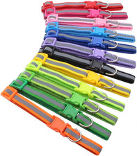 12 Pcs/Set Soft Nylon Puppy Whelping ID Collars - Adjustable Reusable Washable B