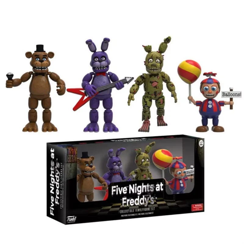 4Pcs FNAF Action Figures Set - Freddy, Bonnie, Chica, Foxy
