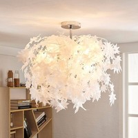 Lindby Deckenlampe 'Maple' (Modern) In Weiß (3 Flammig, E27) - Textil Deckenleuc