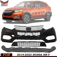 Front Bumper Cover Fascia & Grille Assembly Kit For 2019-2022 Honda HR-V