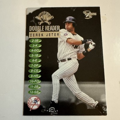 1998 SkyBox Dugout Axcess Double Header #4DH Derek Jeter New York Yankees