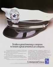 Vintage Commercial Union Wells Fargo Armored Service Insurance 1976 Print Ad