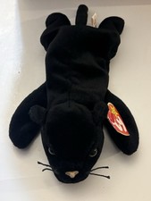 Ty Beanie Baby Velvet Black Panther Cat 1995 Retired With Tags Original