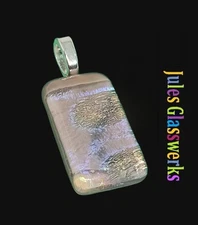 Hand Crafted Dichroic Fused Glass Pendant #1180