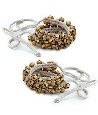 Ghungroo Pair 50 50 Bells White Cotton String Ankle Bells Indian Dance
