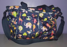 Le Sportsac Travel Bag Baby Zoo Animals Excellent Condition