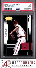 2003 LEAF CERTIFIED MATERIALS #4 NOLAN RYAN HOF PSA 9