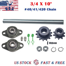 Jackshaft Sprockets with UCFL203 Pillow Block Bearings 3/4 X 10" 40/41/420Chain