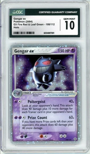 Pokemon Gengar EX Fire Red Leaf Green #108 CGC 10 Gem Mint