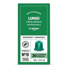 Lungo Aluminium Coffee Capsules Compatible with Nespresso, Medium Roast 20 Count 0.36 per lighter