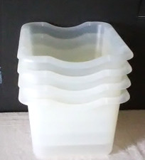 4 Semi-clear sturdy heavy duty small plastic bins from STEP2