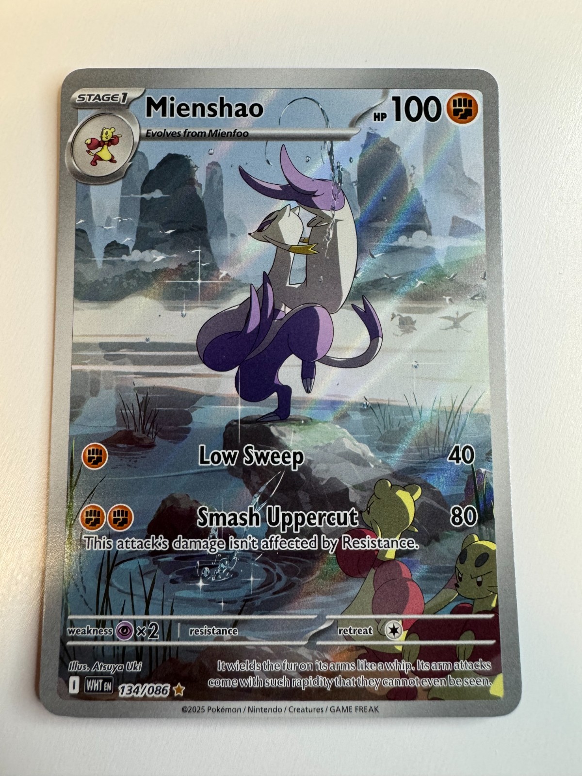 Mienshao 134/086 Sv: White Flare Holo