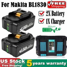 For Makita 18V 6.0Ah Lithium ion LXT BL1830 BL1850 Charger or Battery US