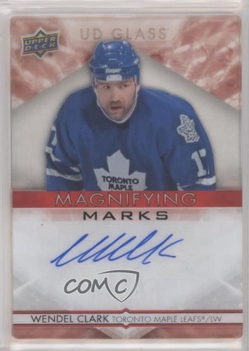 Wendel Clark #MM-WC 2021 Upper Deck Ovation UD Glass Magnifying Marks Autographs card