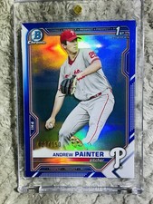 2021 Bowman Draft Andrew Painter Chrome Blue Refractor 1st #13/150