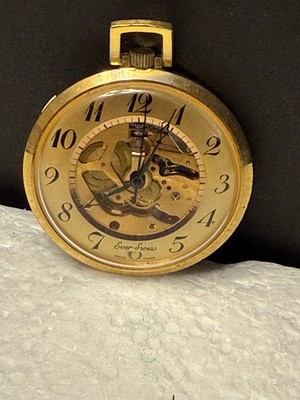 Vintage Swiss Made 17 Jewels EVACO SA  Pocket Watch  '' Runs ''     39