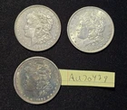MORGAN SILVER DOLLAR  90% SILVER (LOT OF 3) 1921 Small-D, 1884, 1896