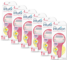 6 PACK Schick Intuition Lemon Berry Breeze Razor + 2 Refill Blade Cartridges 6.67 per gallon
