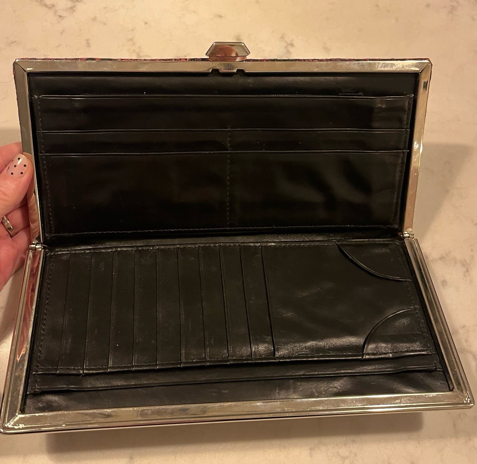 Snakeskin Pattern Clutch/Large Wallet - image 5