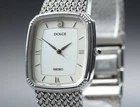 Vintage 1991 MINT Seiko Dolce 5E31-5A90 Diamond Silver 28mm Qz Men's Watch JAPAN