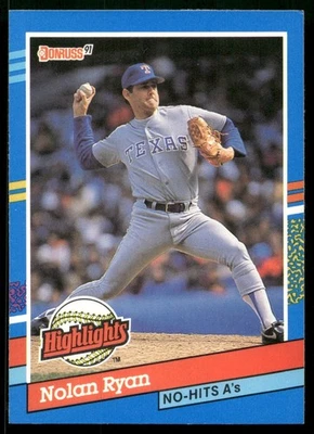 Nolan Ryan - 1991 Donruss Baseball - Highlights No-Hits A's #BC-3 - Bild 1 von 2