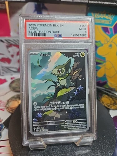 2025 POKEMON BLACK BOLT ILLUSTRATION RARE #145 AXEW PSA 9