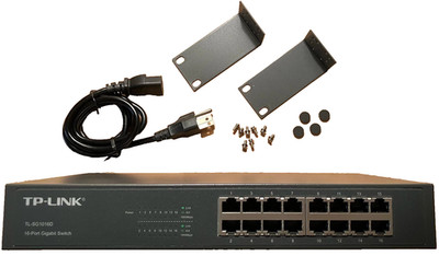 TP-Link 16-Port Gigabit Ethernet Unmanaged Switch Plug & Play Fanless TL-SG1016D