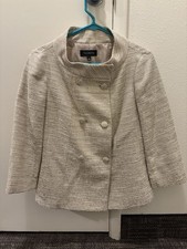 Talbots Women's Professional Blazer, Size 6 Gold And White