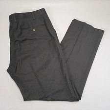 Calvin Klein Dress Pants Mens Straight Leg Flat Front Black Actual Size 37x30