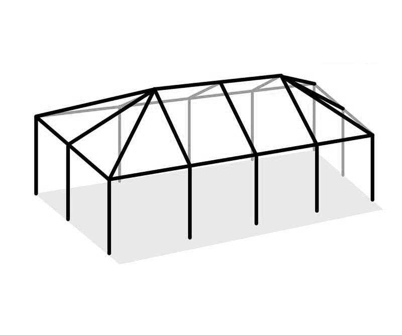 Replacement Steel Frame For West Coast Frame Tent 20x40 Even