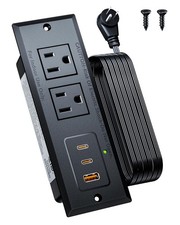 Recessed Power Strip with 20W USB C Port, Fast Charging USB A Port Conference...