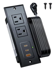 Recessed Power Strip with 20W USB C Port, Fast Charging USB A Port Conference...