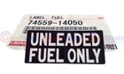 Genuine Celica ST185 ST184 ST182 ST165 Unleaded Fuel Only Decal Label Sticker