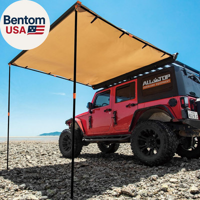 Vehicle Awning 8.2'X10' Roof Rack Pull-Out Sun Shade UV50+, Weatherproof 4X4 Sid