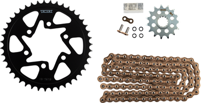 Vortex CKG4103 Chain Sprocket Kit WSS Gold Kawasaki Ninja ZX-6R 07