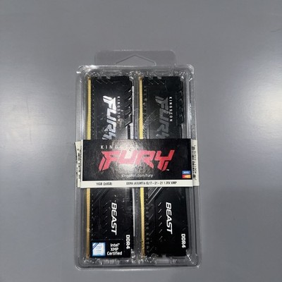 Kingston FURY Beast 16GB (2x8GB) DDR4-3600 DIMM 288-Pin Intel XMP RAM Kit