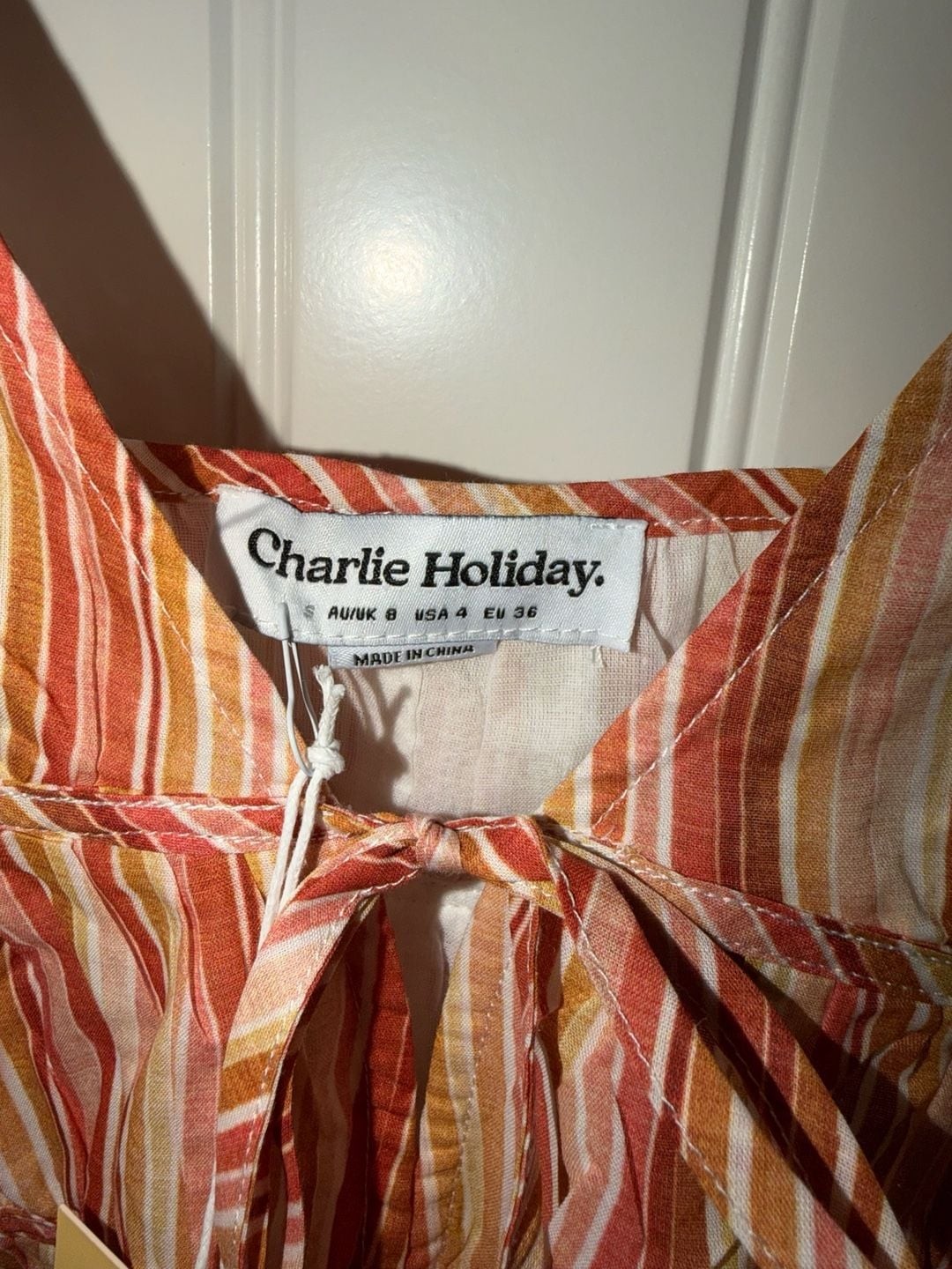 Charlie Holiday Heidi Maxi Dress Size US 4 Painterly Stripe, photo 4