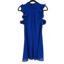 Vince Camuto Dress high neck ruffle sleeve shift size 8 