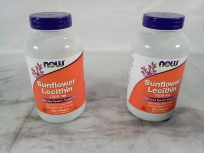 NOW Sunflower Lecithin 1200 mg 200 Softgels Lot of 2