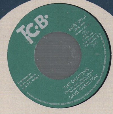 Dave Hamilton Deacons 7'' Vinyl Europa Bgp 2025 B/W 'Pisces Pace' BGPS081