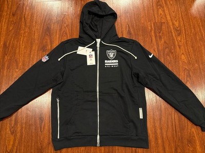 Nike Men s Los Angeles Raiders Sideline Utility Player Full Zip Hoodie Large L