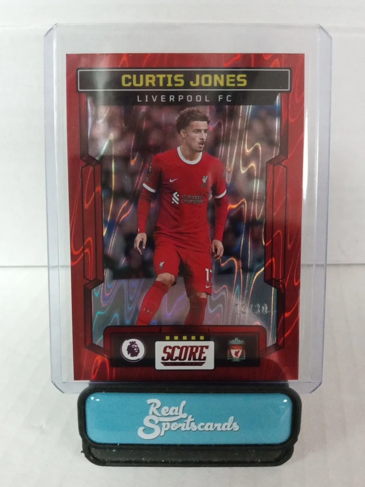 2023-24 Panini Score Premier League Curtis Jones Red Swirl /30 Liverpool #106 - Image 2 of 4