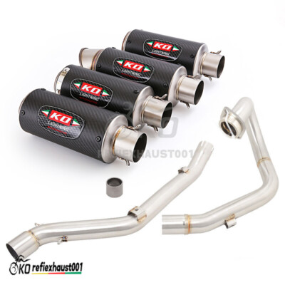 For Suzuki DRZ400 2000-2025 Full System Exhaust Header Link Pipe Slip on Muffler