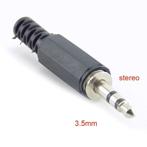 10X 3.5mm mono Headphone Plug 2 Pole Stereo Audio Male Jack Adapter Connector - Picture 3 of 8