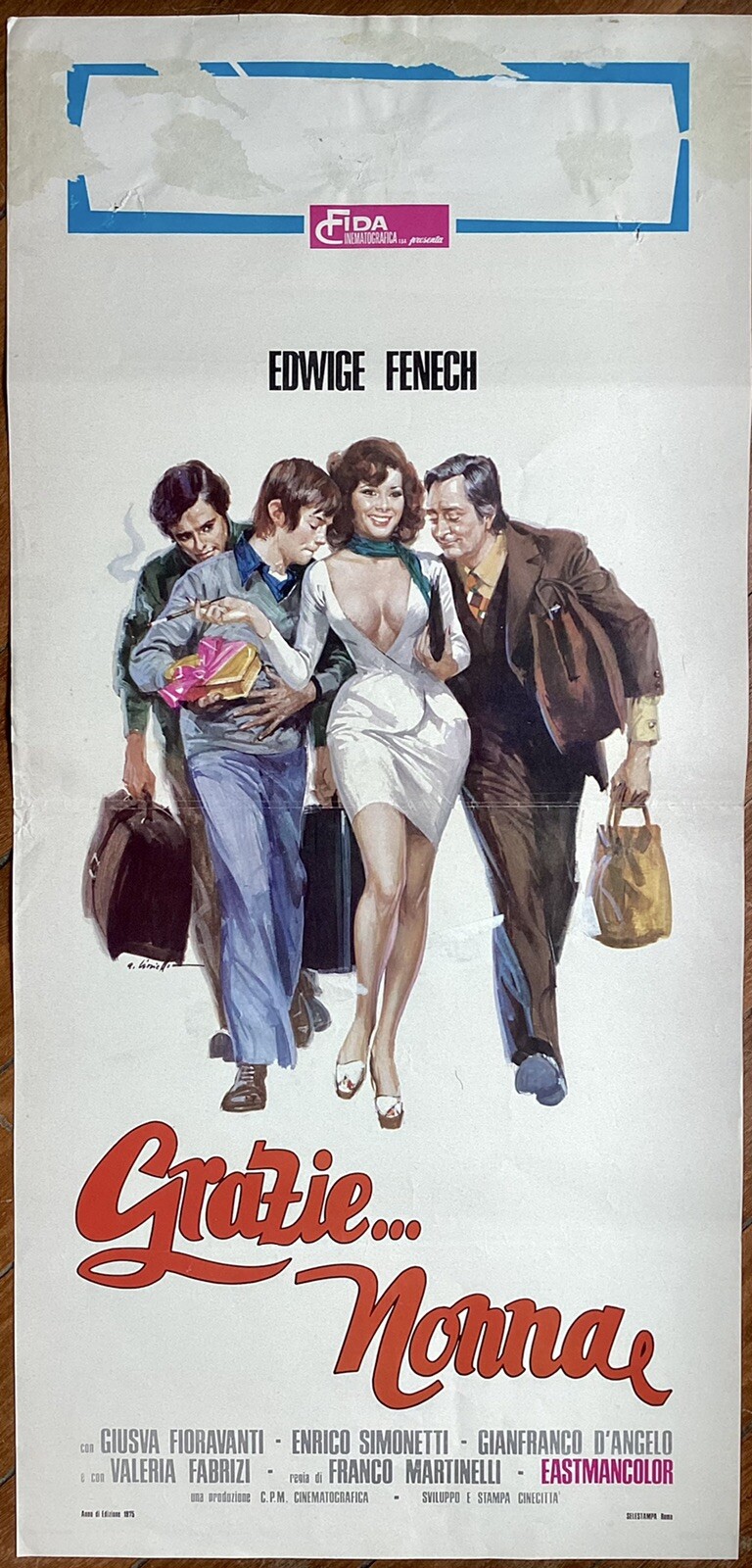 Locandina originale film Grazie... nonna (1975) - Regia di Marino Girolami