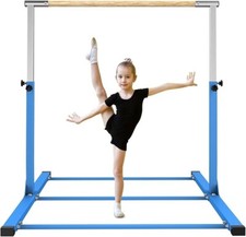 USED Gymnastics Training Bar Height Adjustable 3' to 5' Horizontal Kip Bar