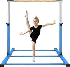 USED|Gymnastics Training Bar Height Adjustable 3' to 5'|Horizontal Kip Bar