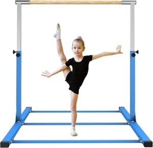 USED|Gymnastics Training Bar Height Adjustable 3' to 5'|Horizontal Kip Bar