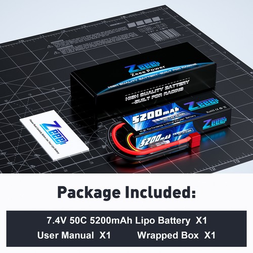 Zeee 7,4V 5200mAh 2S LiPo Akku Batterie Deans 50C für RC Auto Flugzeug Boat UAV - Bild 6 von 8